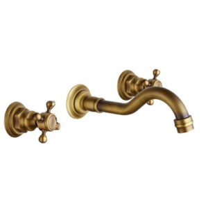 Bateria do umywalki łazienkowej Podwójny uchwyt RETRO