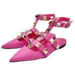 Sandały damskie z zakrytymi palcami różowe