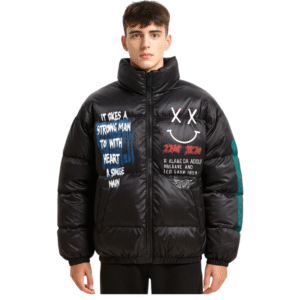 Męska kurtka oversize z nadrukiem L/XL