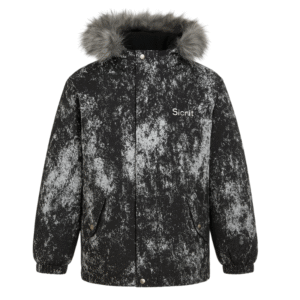 Kurtka męska zimowa z kapturem wielokolorowa XL