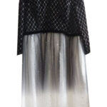 Damska midi sukienka w drobne gwiazdki