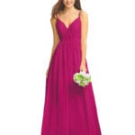 Szyfonowa maxi sukienka w kolorze fuksji