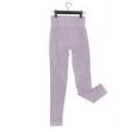 Legginsy fitness z wysokim stanem fioletowe S