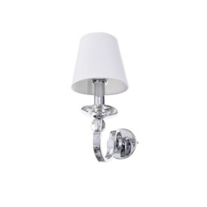 Kinkiet Lampa Ścienna Biały Chrom Nowoczesny