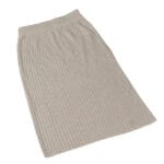 Dzianinowa prążkowana spódnica beżowa