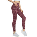 Legginsy fitness z wysokim stanem moro XXS