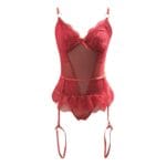 Bielizna erotyczna koronkowa damska czerwona roz. L