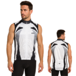 Koszulka rowerowa kolarska bez rękawów męska XS biało czarna