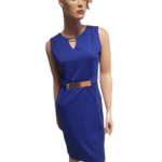 Midl sukienka bez rękawów niebieska