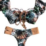 Dwuczęściowe bikini hiszpanka z nadrukiem L