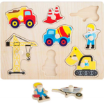 Układanie pojazdów typu puzzle wielokolorowe small foot 10445
