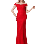 Koronkowa sukienka syrenka ze zdobieniami