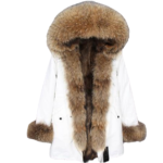 Ocieplana damska parka z kapturem 2w1