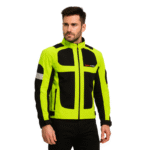 Seledynowo czarna kurtka motocyklowa z ochraniaczami L/XL