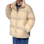 Uniseks kurtka pikowana oversize beżowa rozmiar M