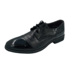 Lakierowane półbuty męskie garniturowe czarne