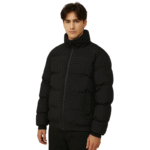 Czarna pikowana kurtka męska w stylu bomber S/M