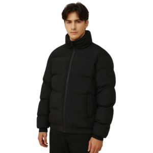 Czarna pikowana kurtka męska w stylu bomber S/M