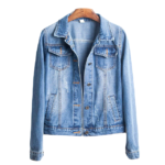 Damska kurtka jeansowa z przetarciami EU XS/S