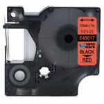 Taśma do DYMO D1 45017 12mm/7m czerwona/czarny