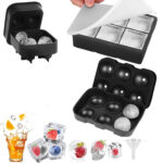 3D Silikonowe formy do kostek lodu Zestaw 3szt