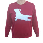 Bawełniana damska bluza z buldogiem francuskim rozm.L