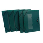 Teczka Harmonijkowa A4 8 Przegród Zielona Zestaw 5szt.