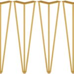 Komplet metalowe Nogi do Stołu 40CM Złoty 4szt.