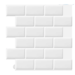 Naklejka naścienna biała cegła 30x30