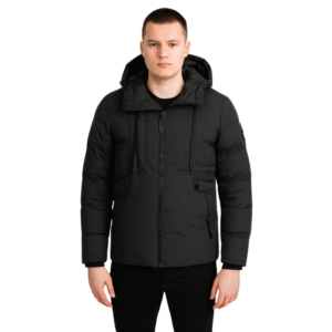 Czarna kurtka pikowana ze stójką S/M