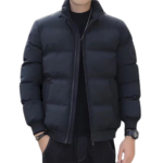 Męska czarna kurtka pikowana wodoodporna, rozmiar L