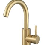 Bateria Umywalkowa nablatowa Złota z korkiem