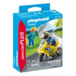 PLAYMOBIL 70380 Chłopcy z motorem wyścigowy