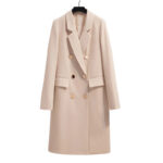 Elegancki beżowy płaszcz damski S (EU 36) klasyka stylu