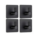 Wieszak samoprzylepny czarny 4 sztuki