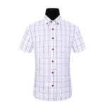 Męska koszula z krótkim rękawem w kratę