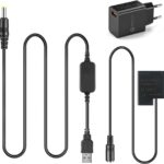 Raeisusp Przewód i kostka zasilająca QC3.0 do aparatów Panasonic