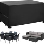 Pokrowiec na meble ogrodowe Callni Czarny 125x125x74 wodoszczelny Oxford 420D