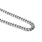 Męski łańcuszek Srebrny 50cm 9mm Stal nierdzewna