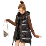 Puchowa damska kamizelka czarna rozmiar S