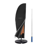 Pokrowiec parasol ogrodowy Callni Czarny (265) 50x70x40 cm wodoszczelny Oxford 420D