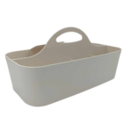 Organizer łazienkowy - 6 przegródek Kremowy