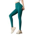 Zielone legginsy sportowe EU S Wysoki stan Rozciągliwy materiał Fitness Siłownia
