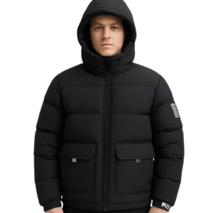 Czarna męska kurtka zimowa wodoodporna XL