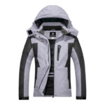 Męska kurtka trekkingowa szaro-czarna ocieplana rozmiar XXL