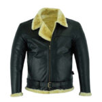 Męska ocieplana pilotka z eko skóry