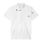 Bluza KUCHARSKA biała koszula z krótkim rękawem