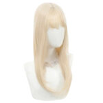 Peruka jasny blond z grzywką długość 60 cm