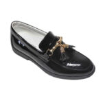 Dziecięce czarne półbuty lakierowane 26