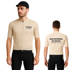 Koszulka rowerowa kolarska męska krótki rękaw M kolor ecru